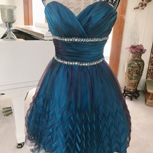 Mori Lee iridescent formal dress